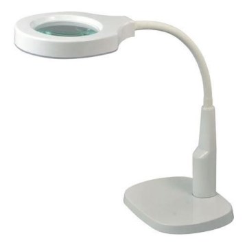 LED Stmievateľná stolná lampa s bifokálnou lupou LED/6W/230V 6000-7000K biela
