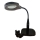 LED Stmievateľná stolná lampa s bifokálnou lupou LED/6W/230V 6000-7000K čierna