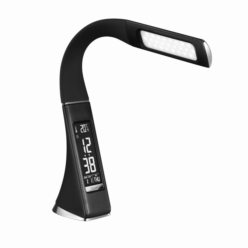 LED Stmievateľná stolná lampa s displejom LED/10W/5V čierna