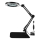 LED Stmievateľná stolná lampa s lupou LED/11W/5V 3000-6000K čierna