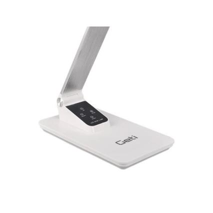 LED Stmievateľná stolná lampa s USB LED/7W/230V 3000K/4000K/5500K biela