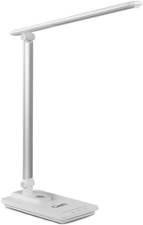 LED Stmievateľná stolná lampa s USB LED/9W/230V 3000K/4000K/5500K biela