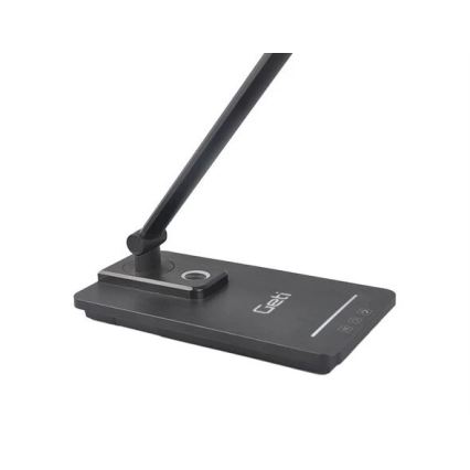 LED Stmievateľná stolná lampa s USB LED/9W/230V 3000K/4000K/5500K čierna