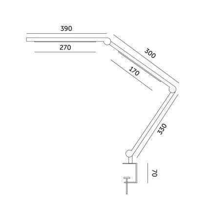 LED Stmievateľná stolná lampa TENUIX FOLD LED/20W/230V 3000-6500K čierna