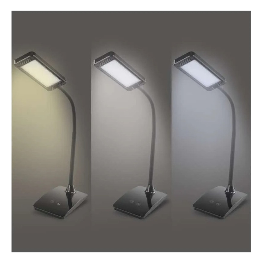 LED Stmievateľná stolová lampa EDDY LED/6W/230V 3000/4500/6800K čierna