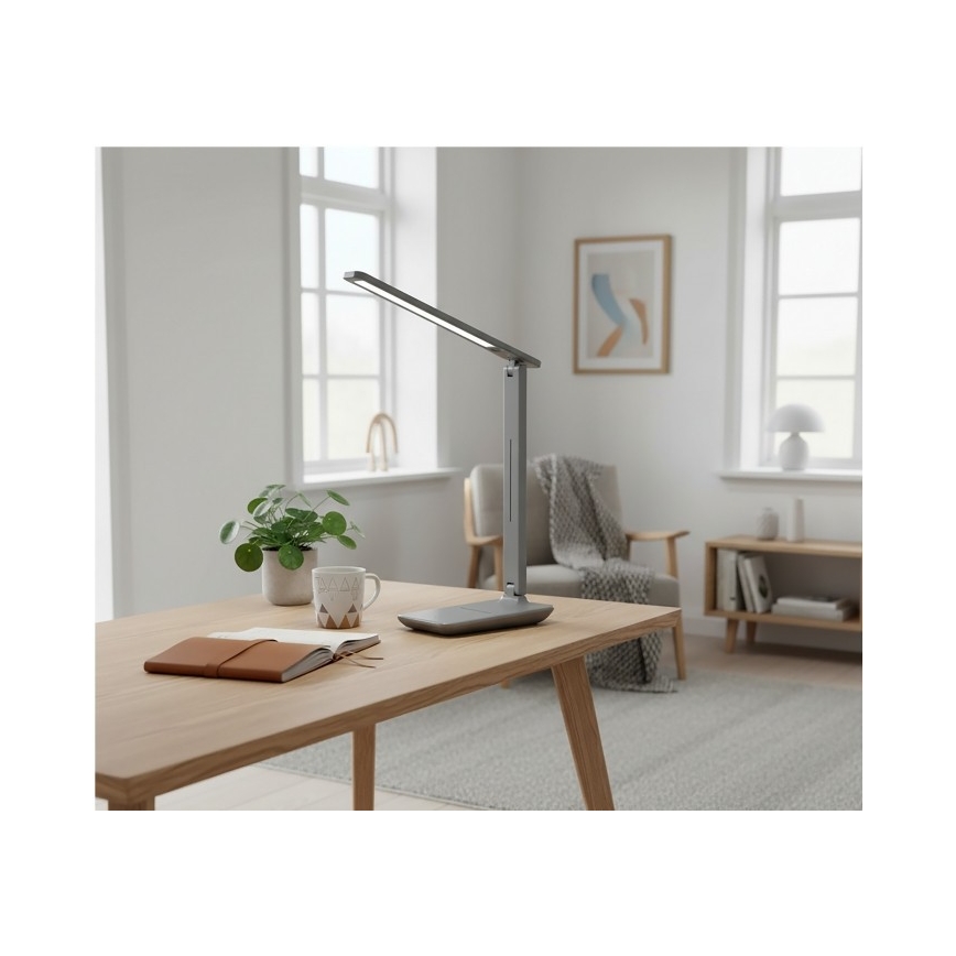 LED stmievateľná stolová lampa NOBLITE N LED/7W/230V 3000/4000/6500K šedá