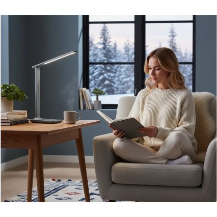 LED stmievateľná stolová lampa NOBLITE N LED/7W/230V 3000/4000/6500K šedá