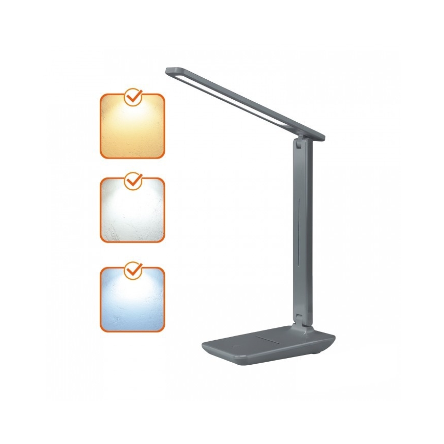 LED stmievateľná stolová lampa NOBLITE N LED/7W/230V 3000/4000/6500K šedá