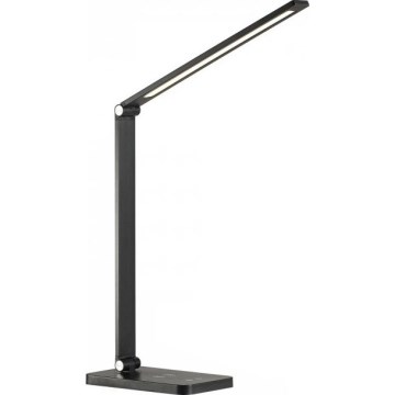 LED Stmievateľná stolová lampa s bezdrôtovým nabíjaním QI NOBLITE Q LED/7W/230V 3000/4000/6500K čierna