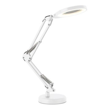 LED Stmievateľná stolová lampa s lupou 2v1 AURIQ LOUPE LED/10W/5V 3000/4000/6500K biela