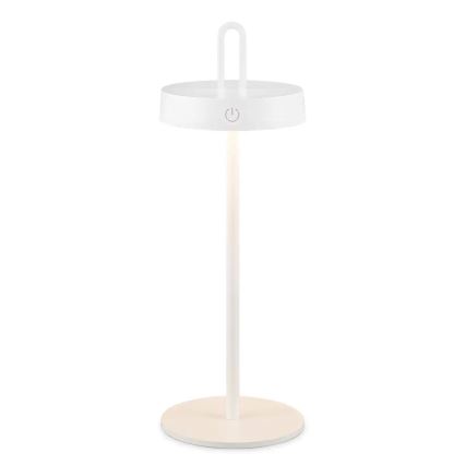 LED Stlmiteľná vonkajšia nabíjacia dotyková stolná lampa SHINE LED/1,5W/3,7V 3000 mAh IP44 biela