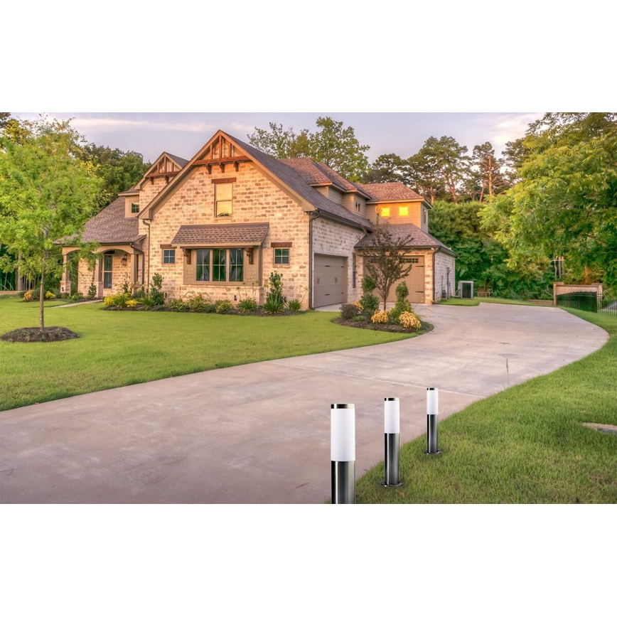 LED Stmievateľná vonkajšia lampa LIVIA 1xE27/6W/230V 2700-6500K Wi-Fi 45 cm IP44 strieborná