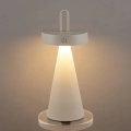 LED stmievateľná vonkajšia nabíjacia dotyková stolná lampa HALO LED/1,5W/3,7V 3000 mAh IP44 sivá