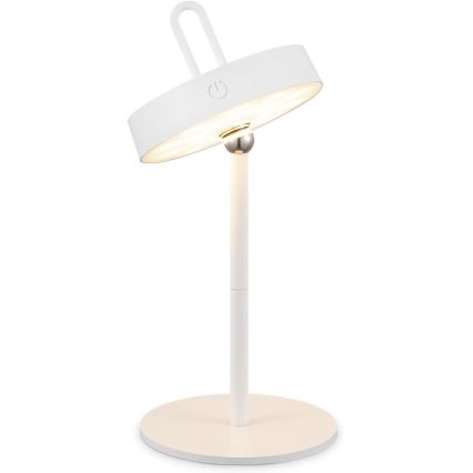 LED stmievateľná vonkajšia nabíjateľná dotyková stolová lampa GENTLE LED/1,5W/3,7V 3000 mAh IP44 biela