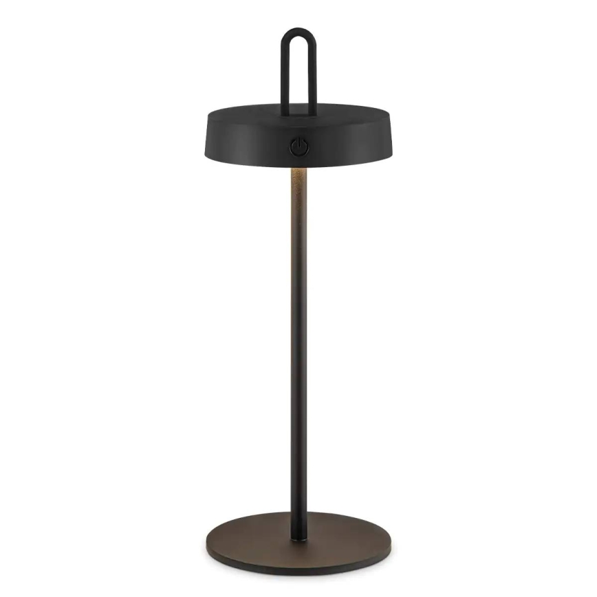 LED stmievateľná vonkajšia nabíjateľná dotyková stolová lampa SHINE LED/1,5W/3,7V 3000 mAh IP44 čierna