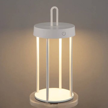 LED Stmievateľná vonkajšia nabíjateľná dotyková stolová lampa GENTLE LED/1,5W/3,7V 3000 mAh IP44 biela