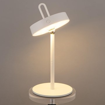 LED stmievateľná vonkajšia nabíjateľná dotyková stolová lampa GENTLE LED/1,5W/3,7V 3000 mAh IP44 biela