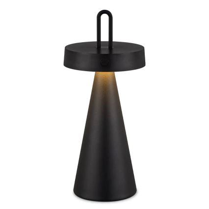 LED stmievateľná vonkajšia dobíjateľná dotyková stolná lampa HALO LED/1,5W/3,7V 3000 mAh IP44 čierna