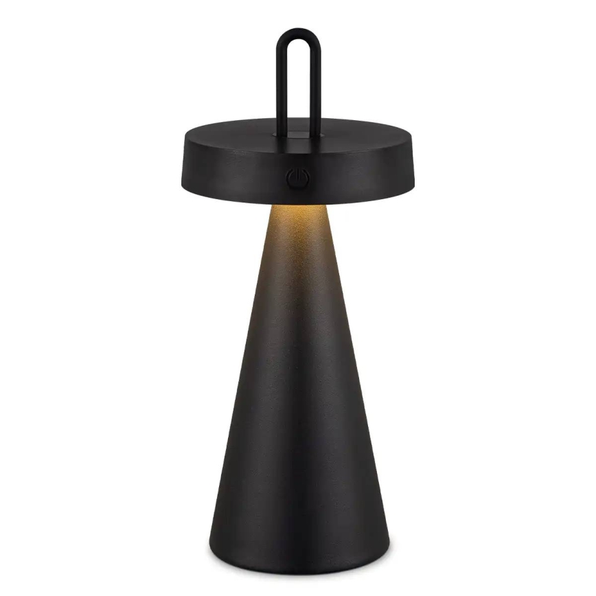 LED stmievateľná vonkajšia dobíjateľná dotyková stolná lampa HALO LED/1,5W/3,7V 3000 mAh IP44 čierna