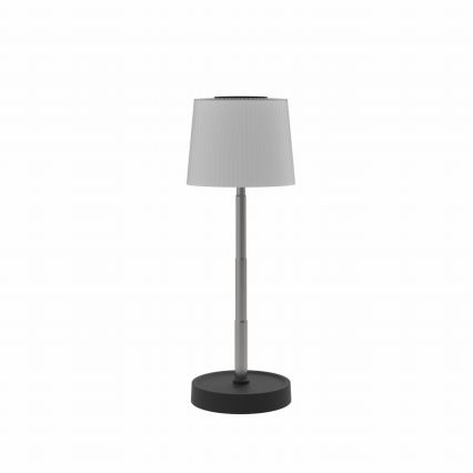 LED stmievateľná dotyková vonkajšia nabíjateľná stolná lampa LED/2W/5V IP44 1200 mAh sivá