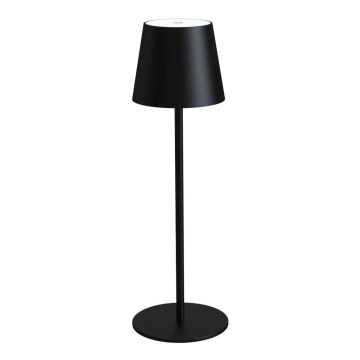 LED Stmievateľná vonkajšia nabíjateľná stolová lampa LED/4W/4000 mAh 3000/4000/5500K IP44 čierna