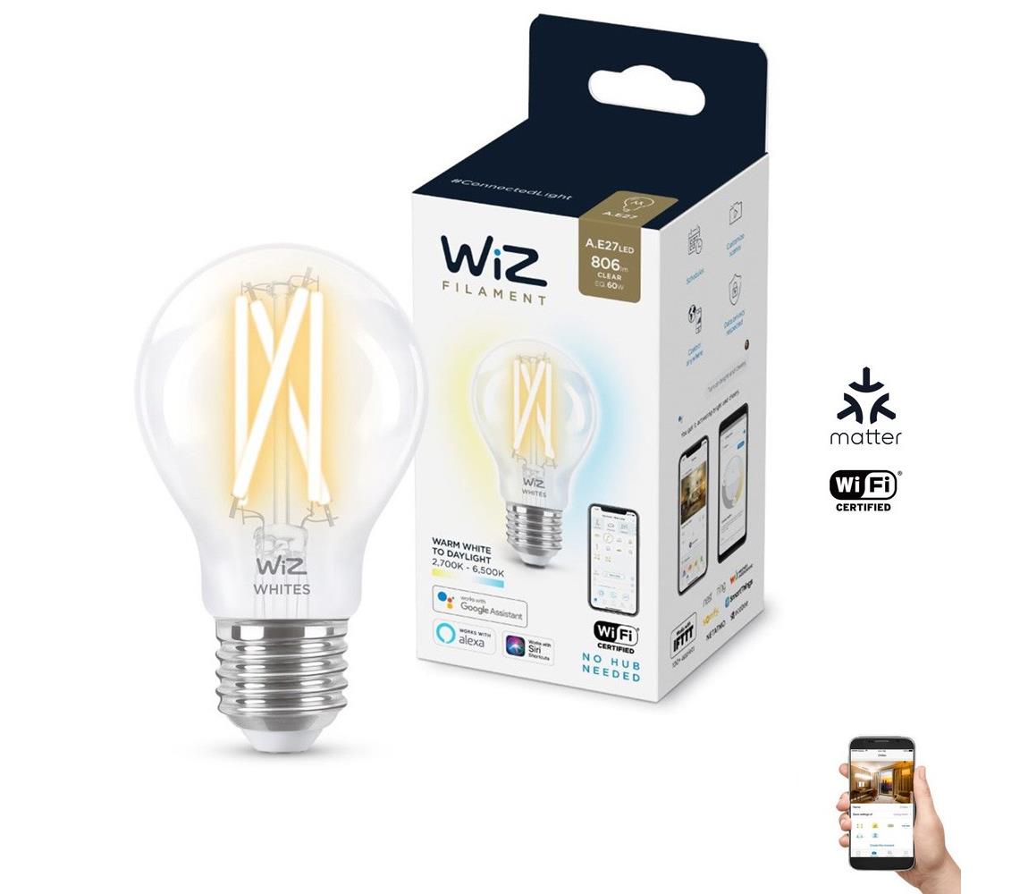 LED Stmievateľná žiarovka A60 E27/6,7W/230V 2700-6500K CRI 90 Wi-Fi - WiZ 8718699787158