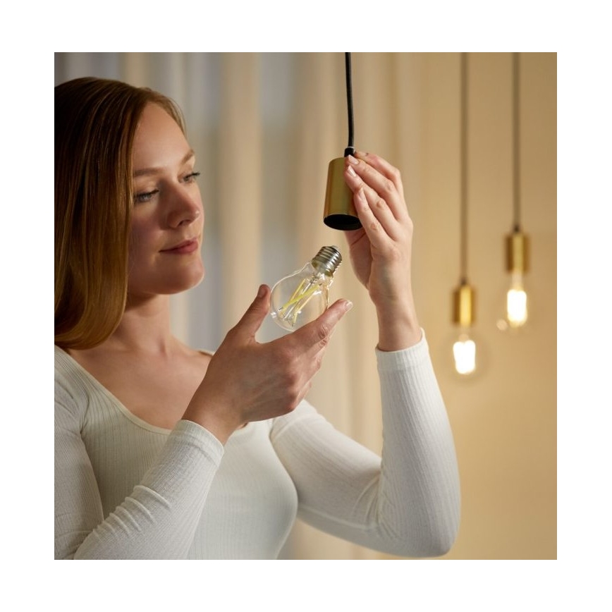 LED Stmievateľná žiarovka FILAMENT A60 E27/6,7W/230V 2700-6500K CRI 90 Wi-Fi - WiZ