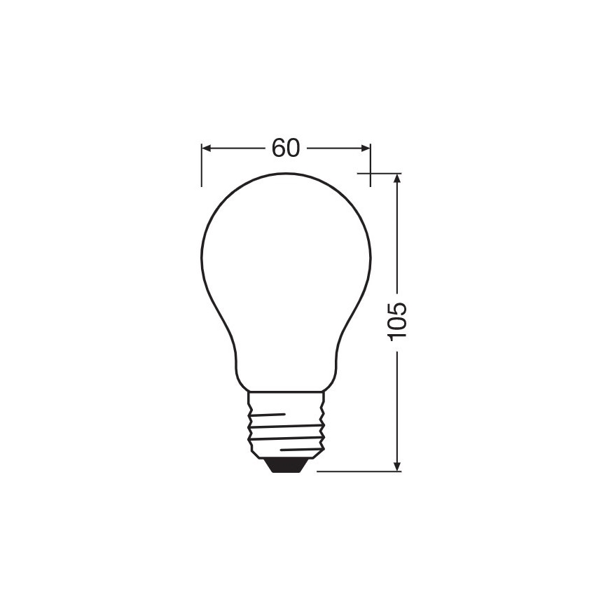 LED Stmievateľná žiarovka A60 E27/7W/230V 2700K - Osram