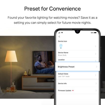 LED stmievateľná žiarovka A60 E27/8,7W/230V 2700K Wi-Fi - TP-Link