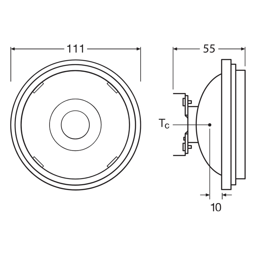 LED stmievateľná žiarovka AR111 G53/7,2W/12V 1800-2700K 24° CRI 90 - Ledvance