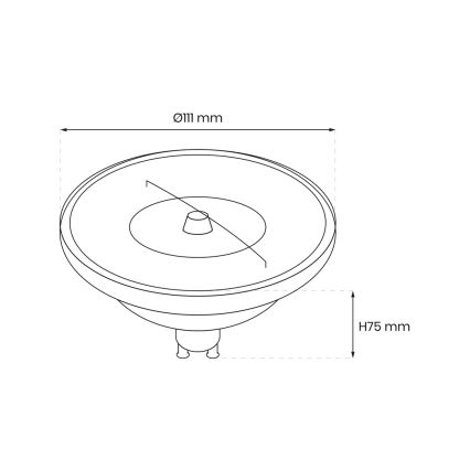 LED Stmievateľná žiarovka AR111 GU10/10,5W/230V 4000K