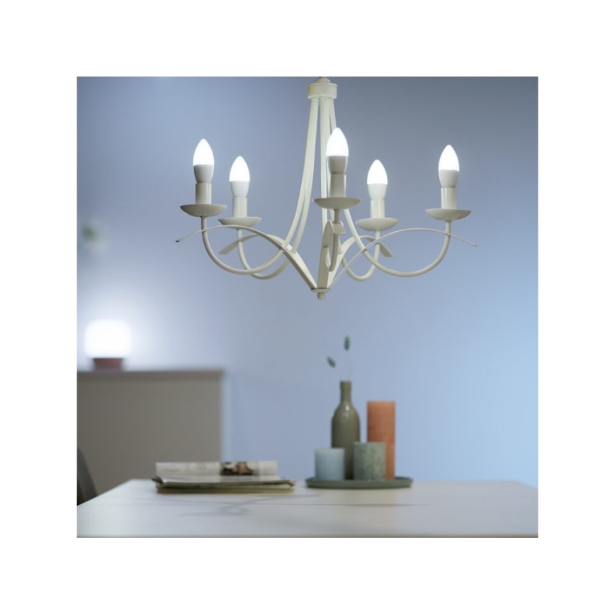 LED Stmievateľná žiarovka C37 E14/4,9W/230V 2700-6500K CRI 90 Wi-Fi - WiZ