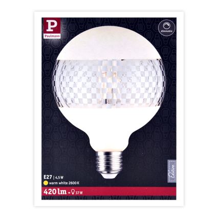 LED Stmievateľná žiarovka CLASSIC G125 E27/4,5W/230V 2600K - Paulmann 28742