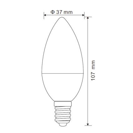 LED Stmievateľná žiarovka E14/5W/230V 3000K - Globo