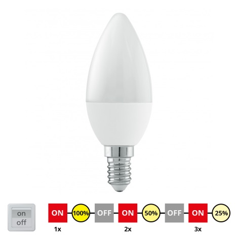 LED Stmievateľná žiarovka E14/6W/230V teplá biela - Eglo