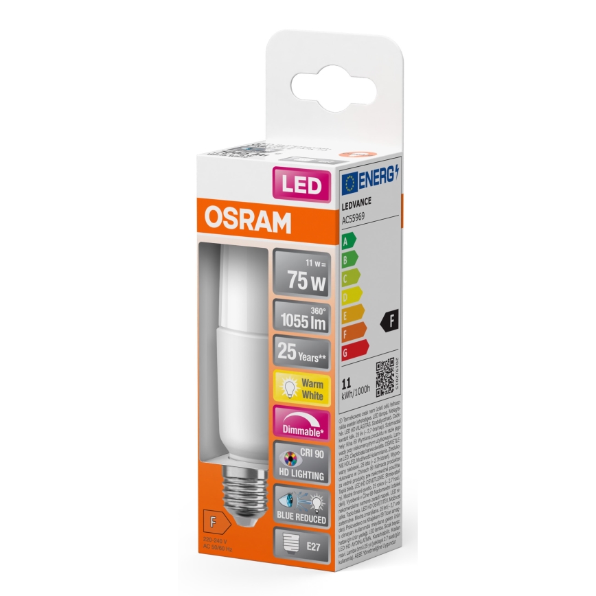 LED Stmievateľná žiarovka E27/11W/230V 2700K CRI 90 - Osram