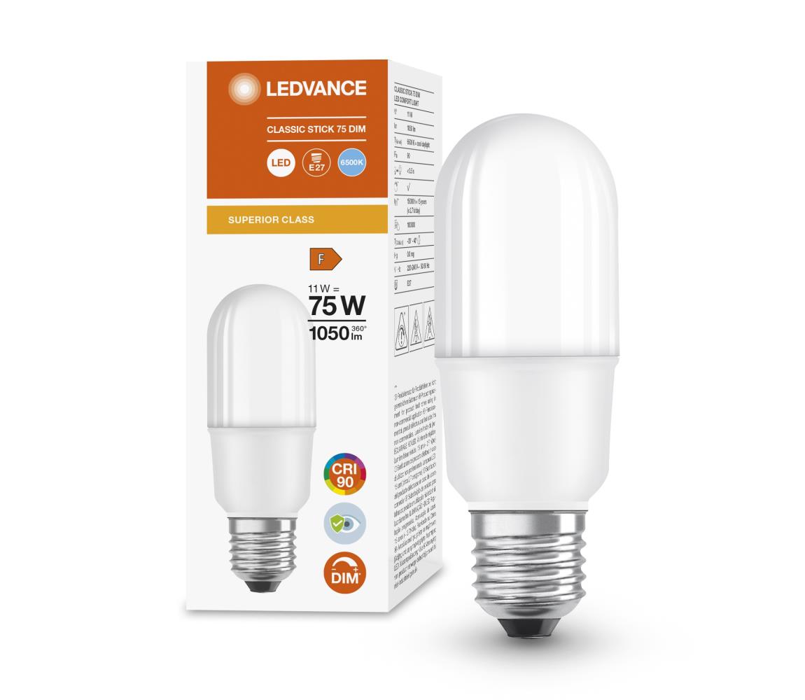 LED Stmievateľná žiarovka E27/11W/230V 6500K CRI 90 - Ledvance 4058075759640