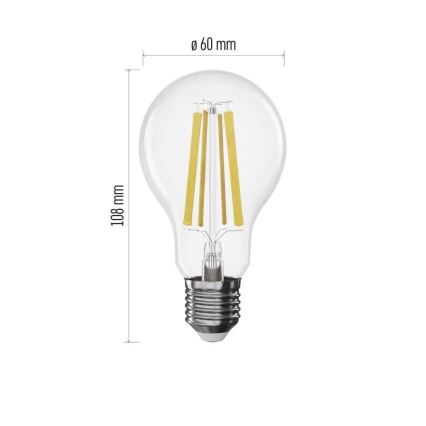 LED stmievateľná žiarovka FILAMENT A60 E27/11W/230V 4000K