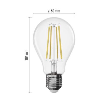 LED Stmievateľná žiarovka FILAMENT A60 E27/7,5W/230V 4000K