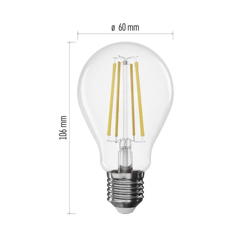 LED Stmievateľná žiarovka FILAMENT A60 E27/7,5W/230V 4000K