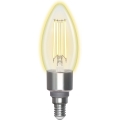 LED Stmievateľná žiarovka FILAMENT C35 E14/4,5W/230V 2700-6500K Wi-Fi - Aigostar