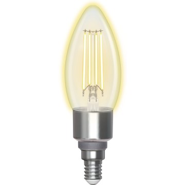 LED Stmievateľná žiarovka FILAMENT C35 E14/4,5W/230V 2700-6500K Wi-Fi - Aigostar