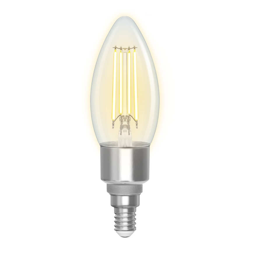 LED Stmievateľná žiarovka FILAMENT C35 E14/4,5W/230V 2700-6500K Wi-Fi - Aigostar