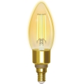 LED Stmievateľná žiarovka FILAMENT C35 E14/4,5W/230V 2700-6500K Wi-Fi - Aigostar