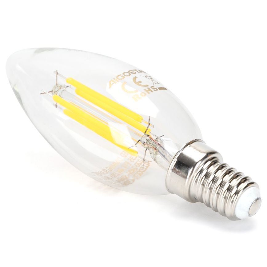 LED stmievateľná žiarovka FILAMENT C35 E14/4W/230V 6500K - Aigostar