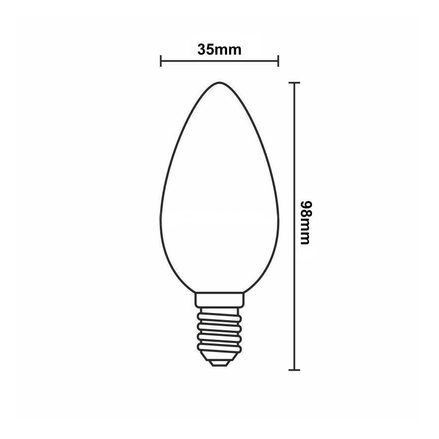 LED Stmievateľná žiarovka FILAMENT C35 E14/6W/230V 3000K