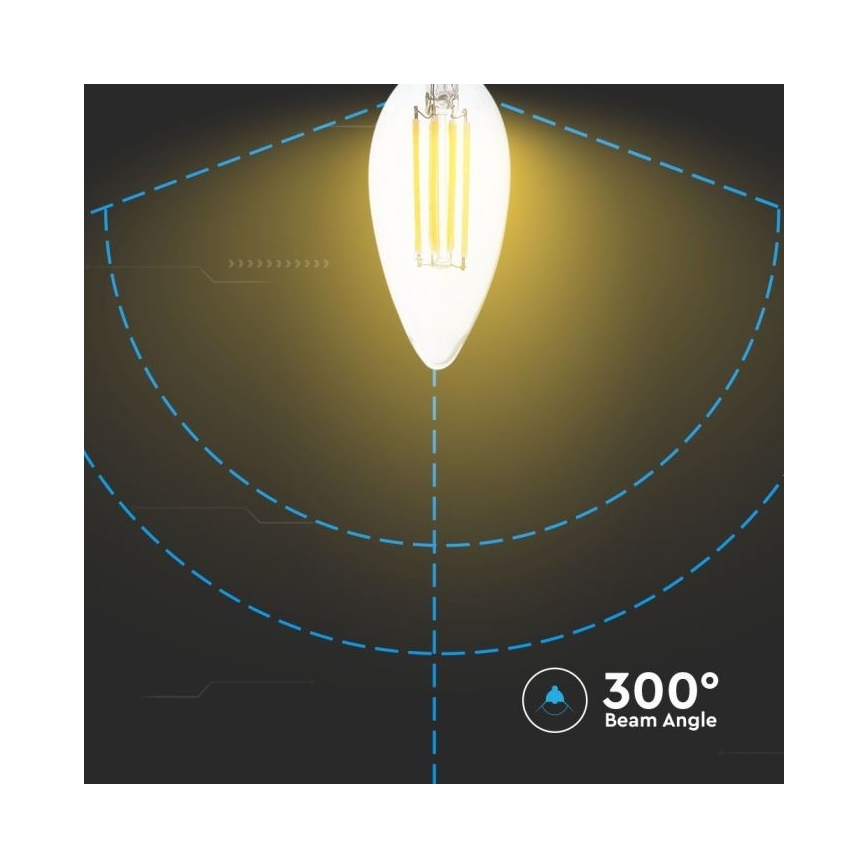 LED Stmievateľná žiarovka FILAMENT E14/4W/230V 3000K