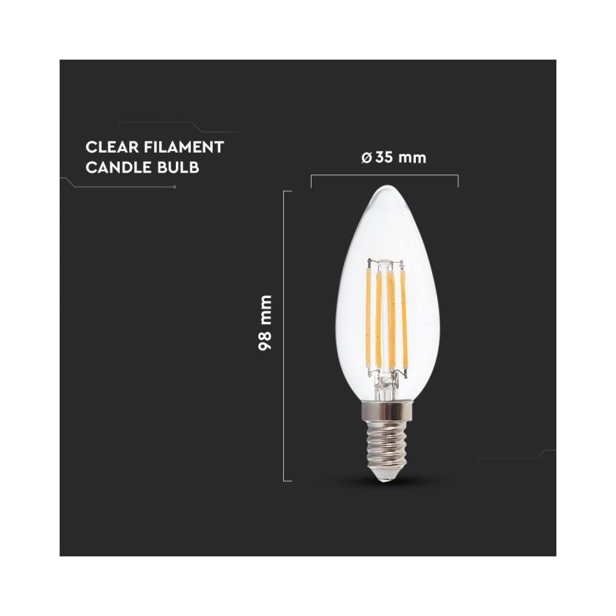 LED Stmievateľná žiarovka FILAMENT E14/4W/230V 3000K