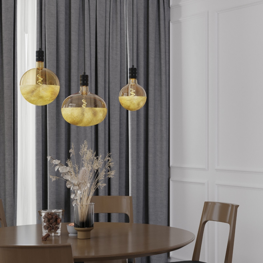 LED stmievateľná žiarovka FILAMENT E27/4W/230V 1800K so zlatým vrškom CRI 90