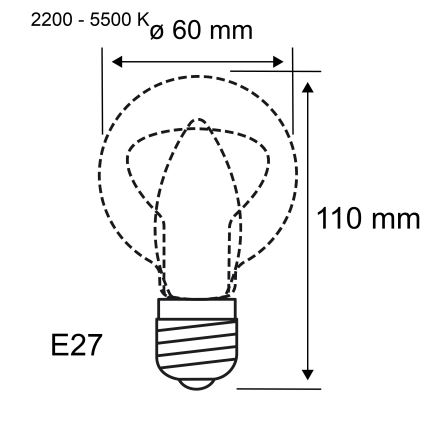 LED Stmievateľná žiarovka FILAMENT E27/7,5W/230V 2200-5500K - Paulmann 29155
